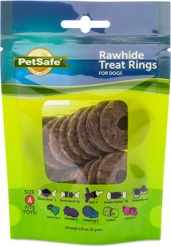 PetSafe Busy Buddy Natural Rawhide Ring Treats Dog Toy Refill