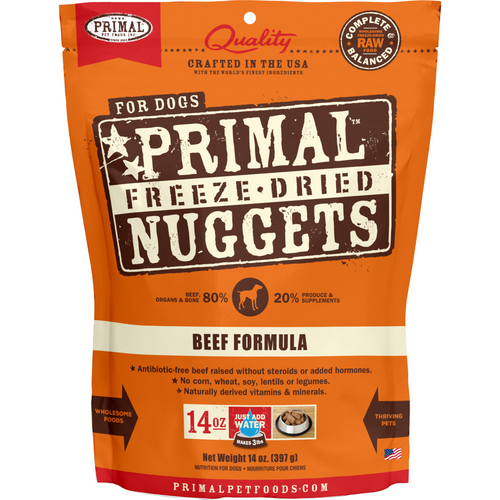 Primal Freeze Dried Nuggets Grain Free Beef Formula Dog Food