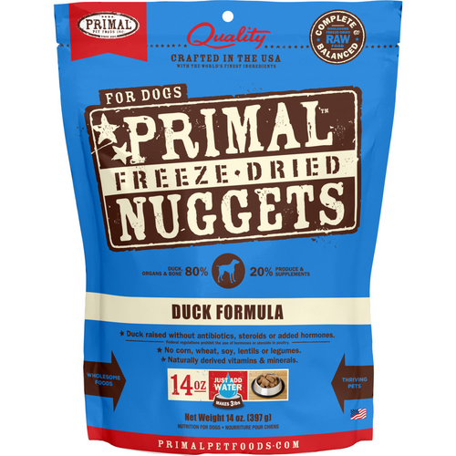 Primal Freeze Dried Nuggets Grain Free Duck Formula Dog Food