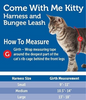 PetSafe Come with Me Kitty Dusty Rose & Burgundy Harness and Bungee Leash for Cats