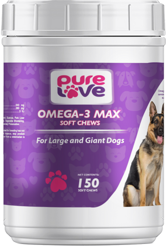 Pure Love EZ-Chew Omega-3 Fatty Acid Soft Chews for Large and Giant Dogs