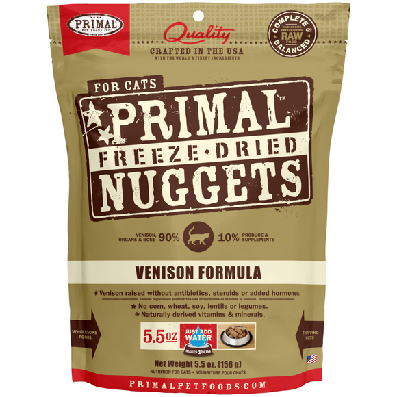 Primal Freeze Dried Nuggets Venison Formula Complete Diet for Cats