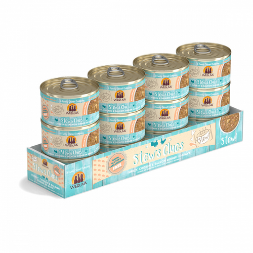 Weruva Classic Cat Stews! Stew's Clues with Turkey Chicken & Salmon in Gravy Canned Cat Food