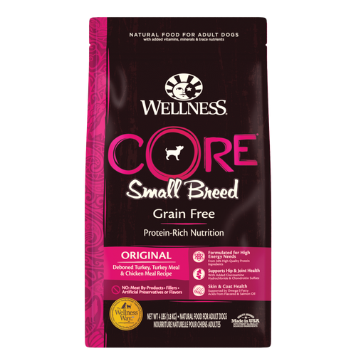 Wellness CORE Grain Free Natural Small Breed Health Turkey and Chicken Recipe Dry Dog Food