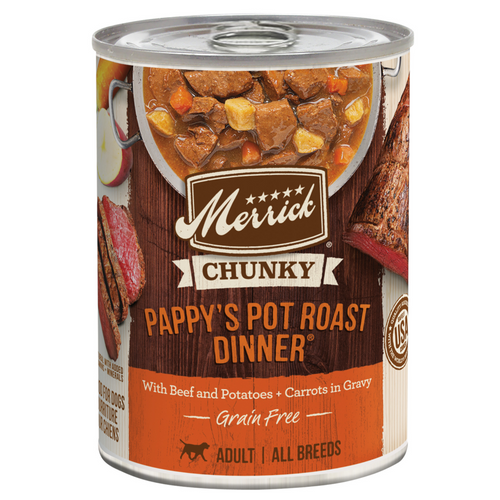 Merrick Grain Free Chunky Pappy's Pot Roast Dinner Canned Dog Food