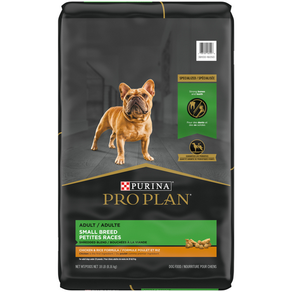 Purina Pro Plan Adult Shredded Blend Small Breed Chicken & Rice Formula Dry Dog Food