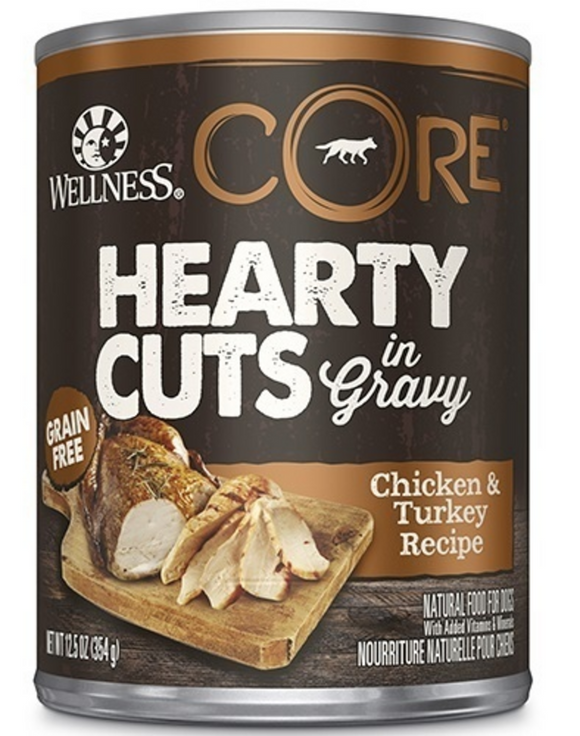 Wellness CORE Natural Grain Free Hearty Cuts Chicken and Turkey Canned Dog Food