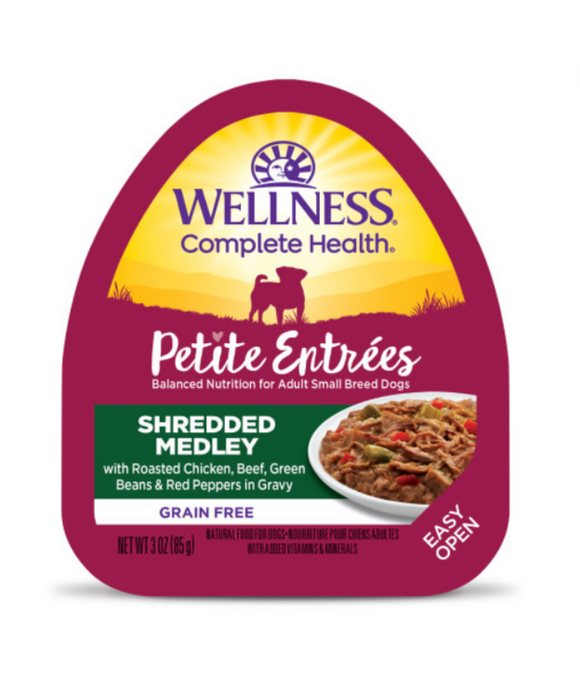 Wellness Petite Entrees Shredded Medley With Roasted Chicken, Beef, Green Beans & Red Peppers