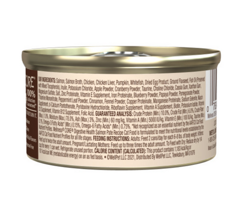 Wellness Core Digestive Health Salmon Pate Recipe Canned Cat Food