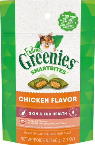 Greenies Smartbites Skin and Fur Chicken Cat Treats