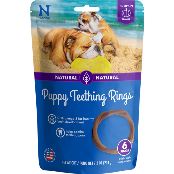 N-Bone Puppy Teething Rings Pumpkin Flavor Dog Treats