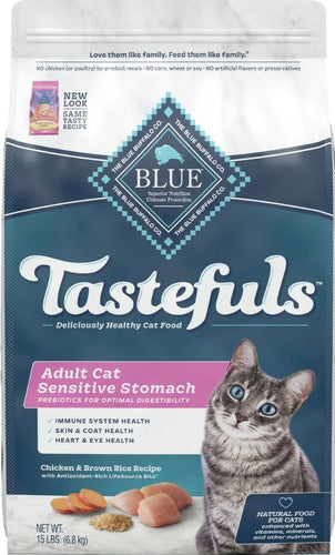 Blue Buffalo Tastefuls Adult Cat Sensitive Stomach Chicken & Brown Rice Recipe Dry Food