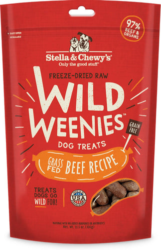 Stella & Chewy's Wild Weenies Raw Beef Freeze Dried Raw Dog Treats