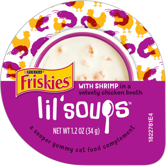 Friskies Natural Grain-Free Lil' Soups With Shrimp In Chicken Broth Cat Food Compliment